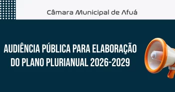 Audiência Pública para elaboração do PPA (Plano Plurianual) 2026-2029